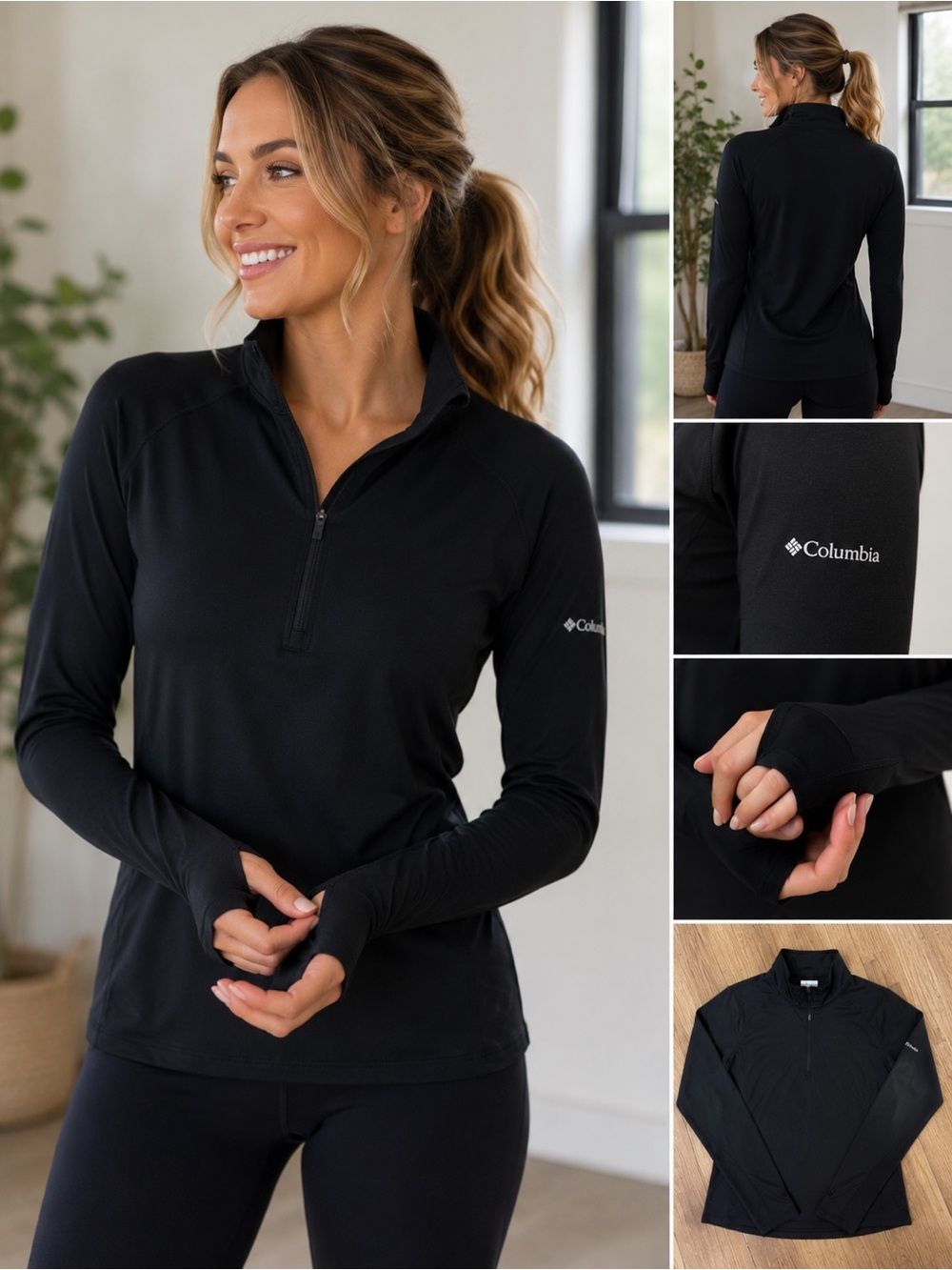 Columbia Women’s Omni-Wick Quarter Zip Pullover XL Black